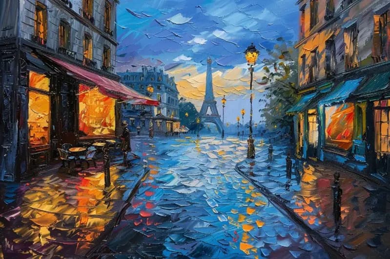 Image of Lumières en Pluie Pin Badge - print